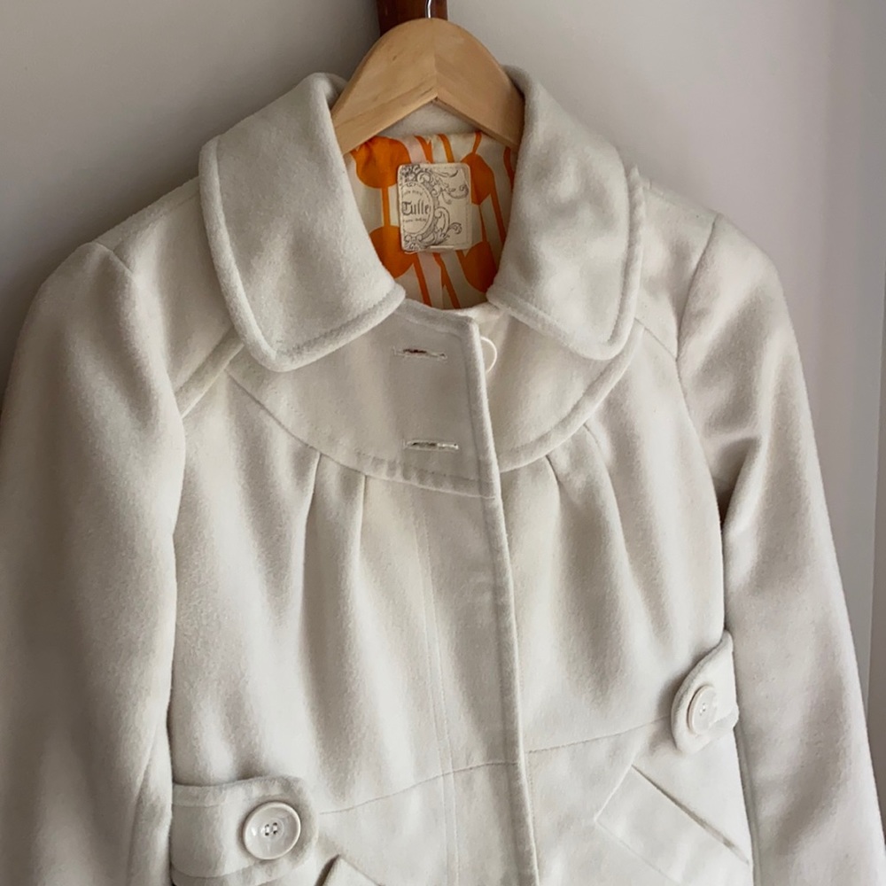 Tulle by Anthro | XS Cream Coat
